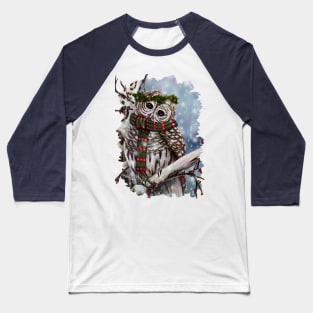 Snowy Owl Baseball T-Shirt